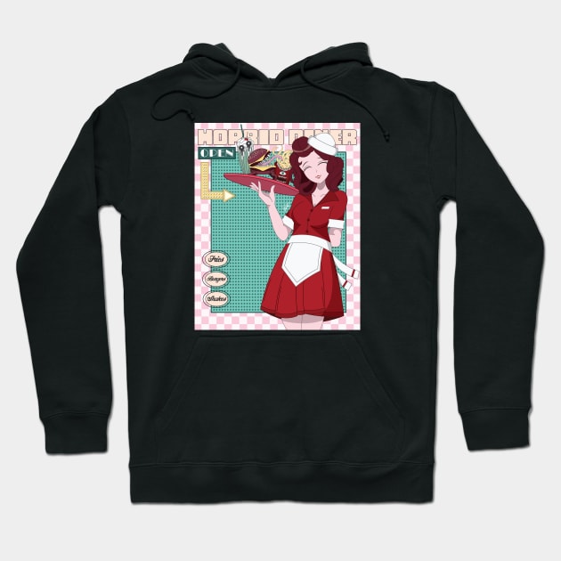 Horrid Diner Hoodie by Munchbud Ink